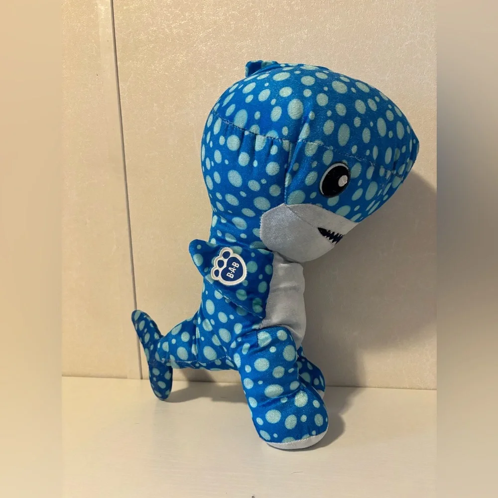 Build a Bear | Blue Polka Dot Shark Plush Toy